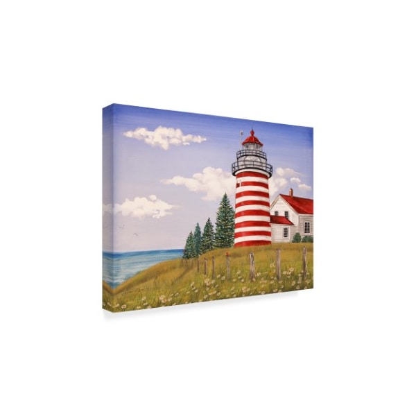 Jean Plout 'Summer Lighthouse 1' Canvas Art,35x47